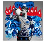 Gwiazdy futbolu w pozycjach oczami realizujący artystów