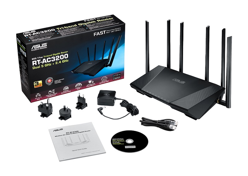 Inteligentne, trzyzakresowe Wi-Fi dla wszystkich Twoich urządzeń z routerem ASUS RT-AC3200