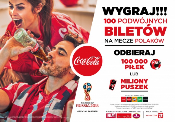 SPEKTAKULARNA PROMOCJA NARODOWA COCA-COLA NA MISTRZOSTWA ŚWIATA W PIŁCE NOŻNEJ