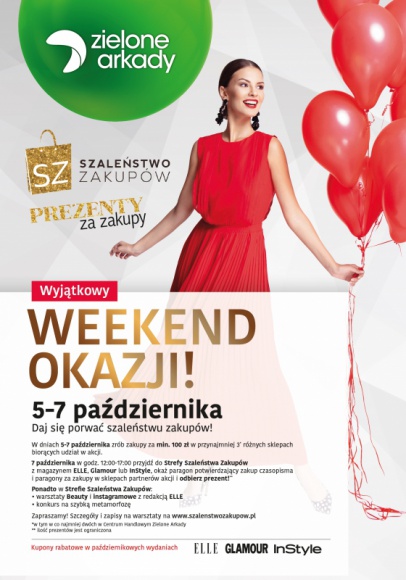 Jesień pełna gorących okazji, czyli Zielone Arkady z akcją „Szaleństwo zakupów”