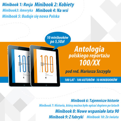 Wyjątkowa książka w kategorii literatura faktu „100/XX. Antologia polskiego reportażu XX wieku” w formie wygodnych minibooków