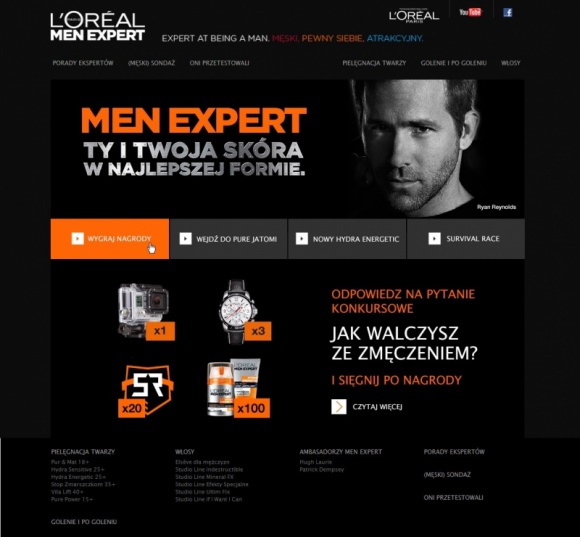 L?Oréal Men Expert: Zadbaj o skórę, zadbaj o formę BIZNES, Media i PR - L'Oréal Men Expert rozpoczyna intensywną wiosenną kampanię. Agencja Kamikaze przygotowała strategię działań w oparciu o cross-promocję z liderem fitness w Polsce - klubami Pure Jatomi Fitness.