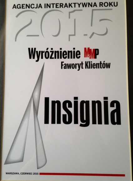 INSIGNIA ?Faworytem Klientów? według Media & Marketing Polska