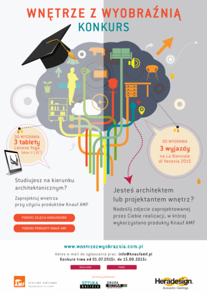 "Wnętrze z wyobraźnią" - ruszyła druga edycja konkursu Knauf AMF BIZNES, Kultura - Trwa druga edycja konkursu ?Wnętrze z wyobraźnią" organizowanego przez firmę Knauf AMF. Nowością tegorocznej edycji są dwie ścieżki rywalizacji - osobna dla profesjonalnych architektów i dla studentów kierunków architektonicznych.
