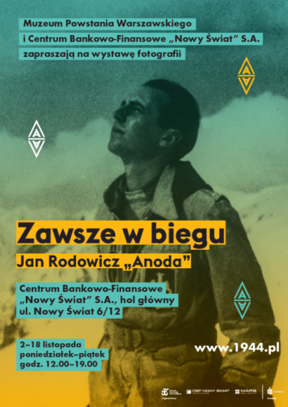 ?Zawsze w biegu? ? wystawa fotografii w Centrum Bankowo-Finansowym ?Nowy Świat?! BIZNES, Kultura - Tym razem w przestrzeniach jednego z najbardziej charakterystycznych budynków w Warszawie będzie można obejrzeć wystawę fotografii poświęconą postaci Jana Rodowicza ?Anody?.