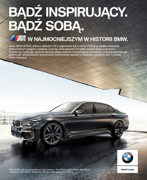 Change Serviceplan przygotowała nową kampanię wizerunkową dla marki BMW BIZNES, Media i PR - 6 września ruszyła najnowsza, ogólnopolska kampania wizerunkowa najmocniejszego, seryjnego modelu w historii BMW ? M760Li xDrive, autorstwa agencji Change Serviceplan.