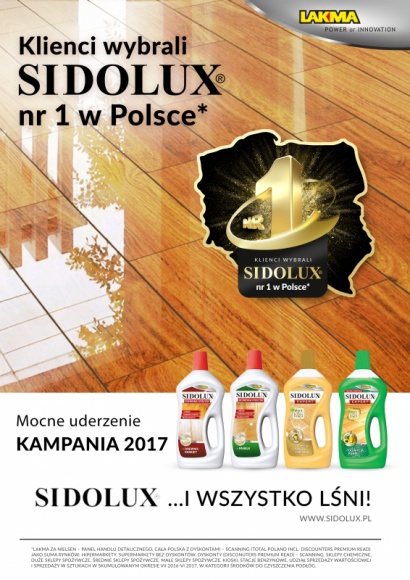 SIDOLUX nr 1 w Polsce - ruszyła nowa kampania reklamowa BIZNES, Media i PR - Lakma Strefa ? producent i dystrybutor produktów chemii gospodarczej ? z początkiem września 2017 r. rozpoczął ogólnopolską kampanię reklamową czołowych marek: Sidolux i Perlux.