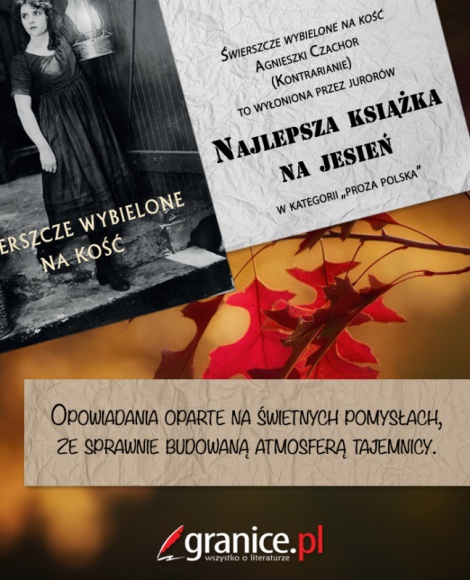 Książka na jesień autorki z Kolbuszowej Książka, LIFESTYLE - Podczas zakończonych właśnie Międzynarodowych Targów Książki w Krakowie, Agnieszka Czachor odebrała nagrodę w plebiscycie ?Najlepsza książka na jesień?. Jurorzy uznali, że opowiadania autorki z Kolbuszowej są najlepszą pozycją w kategorii ?Proza polska?.