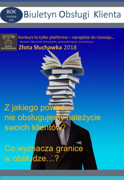 Biuletyn Obsługi Klienta patronem medialnym konkursu Złota Słuchawka 2018 BIZNES, Media i PR - Biuletyn Obsługi Klienta dołączył do grona patronów medialnych Konkursu ?Złota Słuchawka? 2018, organizowanego przez Polskie Stowarzyszenie Marketingu SMB. Celem Konkursu jest promocja najlepszych praktyk i rozwiązań z zakresu zarządzania jednostkami typu call/contact center.