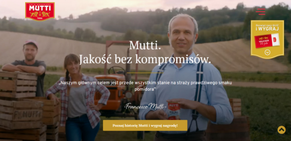 Mint Media dla marki Mutti BIZNES, Media i PR - Agencja interaktywna Mint Media odpowiada za realizację projektu graficznego strony internetowej marki Mutti ? włoskiego producenta przetworów pomidorowych. Efekty pracy można zobaczyć na https://mutti-jakoscbezkompromisow.pl/.