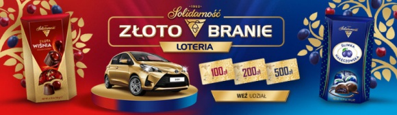 Solidarność silnie wspiera loterię ?Złotobranie? BIZNES, Media i PR - Solidarność realizuje kampanię reklamową, która wspiera komunikacyjnie loterię konsumencką ?Złotobranie?. Działania mediowe, zaplanowane do końca listopada br., obejmują telewizję, outdoor oraz kanały cyfrowe.