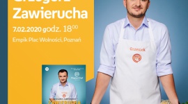 Grzegorz Zawierucha (MasterChef) w Poznaniu. Książka, LIFESTYLE - Grzegorz Zawierucha został laureatem ósmej edycji programu ?MasterChef?. To on zawładnął podniebieniami wymagających jurorów jednego z najpopularniejszych programów kulinarnych.