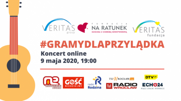 #GramyDlaPrzylądka ? koncert online z udziałem gwiazd na rzecz dzieci chorych na Gwiazdy, LIFESTYLE - Już 9 maja o godzinie 19:00 Opieka Grupa Veritas wraz z Fundacją ?Na Ratunek Dzieciom z Chorobą Nowotworową? oraz Fundacją ?Veritas?, organizuje koncert online o nazwie: #GramyDlaPrzylądka.