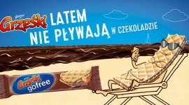 Grześki latem nie pływają w czekoladzie! BIZNES, Media i PR - W okresie wakacyjnym marka Grześki wzmacnia komunikację oferty wafli bez polewy, jako idealnej przekąski w upalne dni. W czerwcu w zasięgowych mediach realizowana będzie kampania reklamowa pod hasłem ?Grześki latem nie pływają w czekoladzie?.