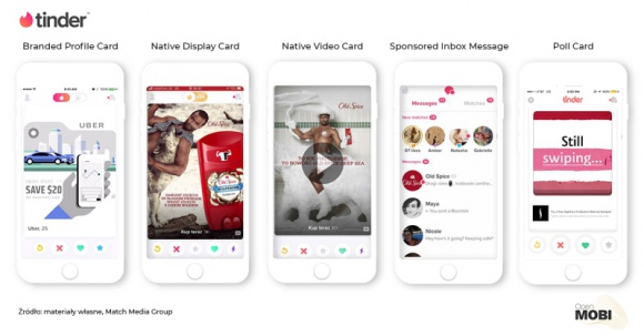 Tinder dla marek BIZNES, Media i PR - Tinder to najpopularniejsza aplikacja randkowa na świecie, która poza kojarzeniem osób w pary, może także połączyć użytkownika z? marką. Do dyspozycji jest pięć formatów, które nawiązują do specyfiki tego medium.