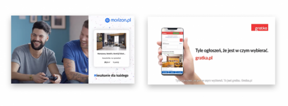 Start kampanii reklamowych serwisów Morizon.pl i Gratka.pl BIZNES, Media i PR - Po przejęciu przez Ringier Axel Springer Media AG Gratka.pl i zakupie większościowego pakietu akcji MZN Property SA - wydawcy Morizon.pl, startuje nowy etap, mających na celu wzmocnienie pozycji obu serwisów.