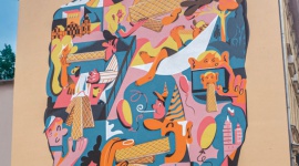 Wafelkowy mural na 25 urodziny Wafli Familijnych BIZNES, Media i PR - W Bydgoszczy - mieście, w którym dokładnie 25 lat temu powstały Wafle Familijne pojawił się jubileuszowy mural. W ten sposób marka najbardziej rodzinnych wafli w Polsce świętuje urodziny, podkreślając jednocześnie swoje regionalne pochodzenie.